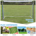 Kids Soccer Goals For Backyard Portable Youth Soccer Goal With Net 8X5 Ft White Iron