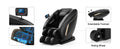 Massage Chair Blue Tooth Connection And Speaker, Easy To Use At Home And In The Office And Recliner With Zero Gravity With Full Body Air Pressure, 001, 50D X 26W X 40H In, Black3 Black Pu Leather