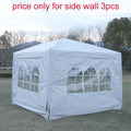 Canopy Sidewall For 10X10Ft Pop Up Canopy Tent, 3 Pack Sunwall, 2Pcs With Windows,1Pcs Without Windows.White White Polyester