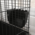 Pawhut Small Animal Cage With Playpen, Pet Habitat Indoor For Guinea Pigs Hedgehogs Bunnies With Accessories, Water Bottle, Food Dish, Feeding Trough, 42