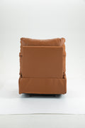 Lounge Chair Lift Chair Relax Sofa Chair Sitting Room Furniture Sitting Room Power Supply Elderly Electric Lounge Chair Orange Leather