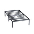 Metal Platform Bed Frame ,Sturdy Metal Frame, No Box Spring Needed Twin Twin Black Metal