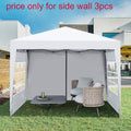 Canopy Sidewall For 10X10Ft Pop Up Canopy Tent, 3 Pack Sunwall, 2Pcs With Windows,1Pcs Without Windows.White White Polyester