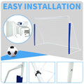 Kids Soccer Goals For Backyard Portable Youth Soccer Goal With Net 8X5 Ft White Iron