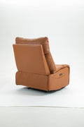 Lounge Chair Lift Chair Relax Sofa Chair Sitting Room Furniture Sitting Room Power Supply Elderly Electric Lounge Chair Orange Leather