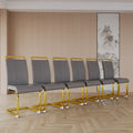 Modern Dining Chairs,Pu Faux Leather High Back Upholstered Side Chair With C Shaped Tube. Plating Golden Metal Legs For Dining Room Kitchen Vanity Patio Club Guest Office Chair Set Of 2 Grey Pu Grey Kitchen Dining Chairs Foam Pu