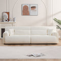 111.81'' Soft Thick Fuzzy Faux Rabbit Fur Couch Sofa ,Luxury Cute Cozy Furry Couch,Plush Warm Fleece Fluffy Ultra Soft Fabric Sofa,Beige. Beige Faux Fur
