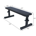 Flat Weight Bench Home Dumbbell Stool Home Fitness Strength Training Bench Comfortable Design Indoor Fitness Black Portable Gym Muscle Building Steel