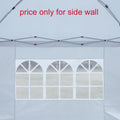 Canopy Sidewall For 10X10Ft Pop Up Canopy Tent, 3 Pack Sunwall, 2Pcs With Windows,1Pcs Without Windows.White White Polyester