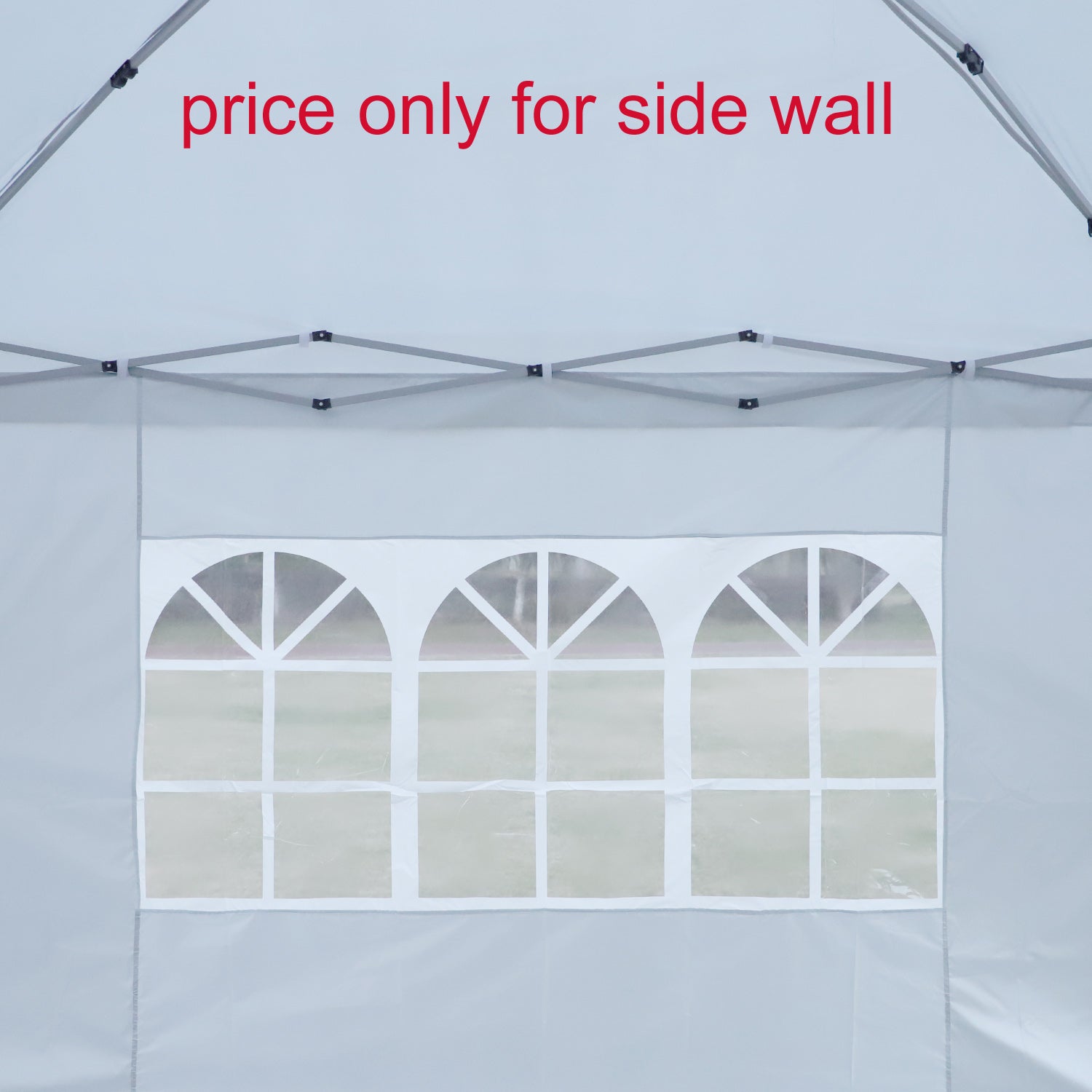 Canopy Sidewall For 10X10Ft Pop Up Canopy Tent, 3 Pack Sunwall, 2Pcs With Windows,1Pcs Without Windows.White White Polyester