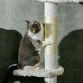 Pawhut Floor To Ceiling Cat Tree With Scratching Posts, 88.5