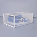 Set Of 12 Stackable Clear Plastic Transparent Shoe Storage Box In Home White Polypropylene