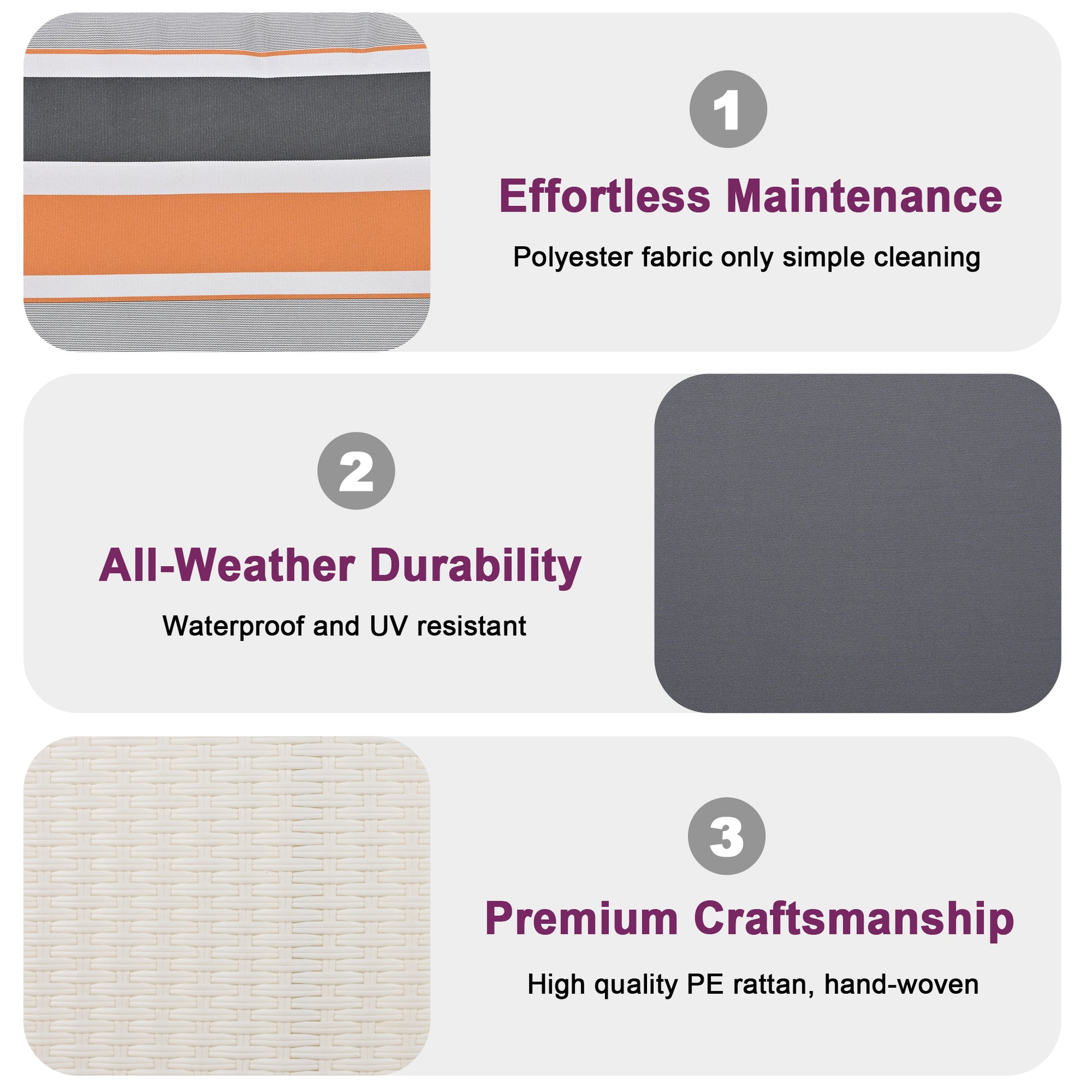 Pe Wicker Porch Swing, 2 Seater Hanging Bench With Chains, Patio Furniture Swing For Backyard Garden Poolside, White And Gray Grey White Foam Wicker