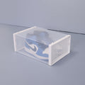 Set Of 12 Stackable Clear Plastic Transparent Shoe Storage Box In Home White Polypropylene