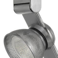 12W Integrated Led Metal Track Fixture With Mesh Head, Silver Silver Metal