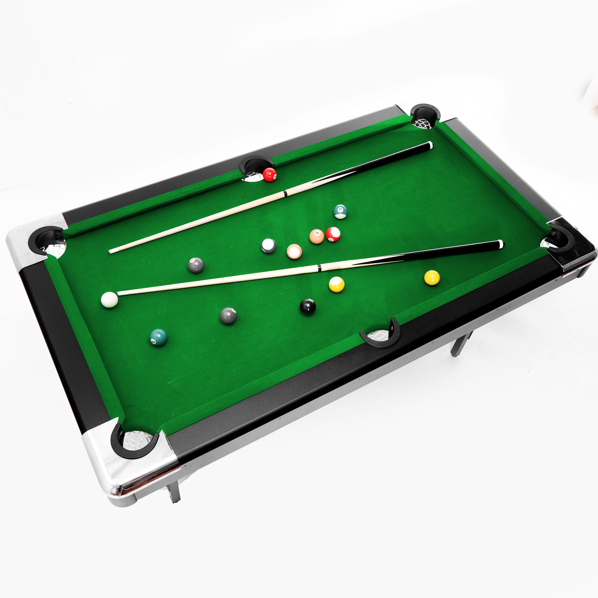 6Ft Billiard Table,6Ft Game Table, Billiards, Pool Table, Children'S Billiard Table, Children'S Pool Table, Family Game Table, Table Pool, Indooor Game, Home Used Pool Table, Ball Game, Family Game Black Without Foldable Dining Room American