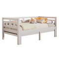 Twin Extending Daybed With Trundle, Wooden Daybed, White Twin White Solid Wood Mdf