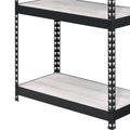 4 Tier Bookshelf With Mdf Adjustable Shelves, Black Black Metal & Wood