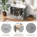 36'' Bathroom Vanity With Resin Sink Combo,Solid Wood Frame Bathroom Storage Cabinet, Freestanding Vanity Set With 4 Soft Closing Doors& 2 Drawers Same As Sw000124Aae Grey Bathroom Modern Solid Wood