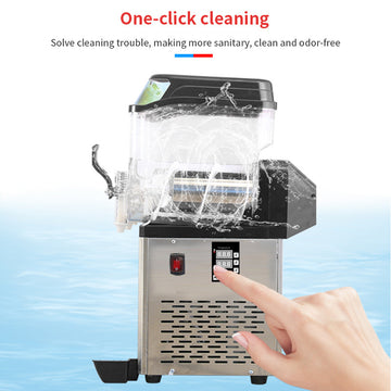 110V Commercial Slushy Machine 45L 3 Tank 1100W Stainless Steel Margarita Frozen Drink With Powerful Compressor Efficient Cooling Perfect For Supermarkets Cafes Restaurants Bars Silver Iron Plastic