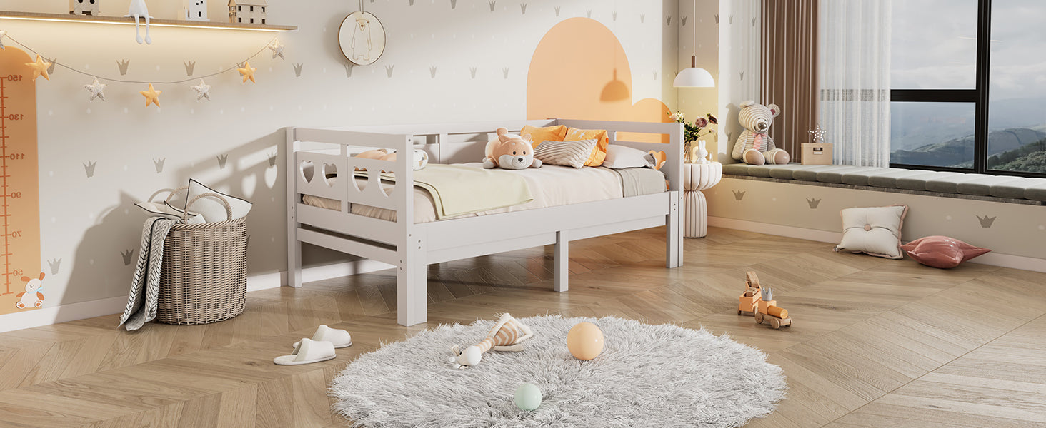 Twin Extending Daybed With Trundle, Wooden Daybed, White Twin White Solid Wood Mdf