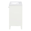 36'' Bathroom Vanity With Resin Sink Combo,Solid Wood Frame Bathroom Storage Cabinet, Freestanding Vanity Set With 4 Soft Closing Doors& 2 Drawers 2 White 4 5 Adjustable Shelves Bathroom Freestanding Solid Wood Mdf Resin Painted