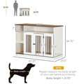 Pawhut Dog Crate Furniture With Adjustable Shelf, Dog Crate End Table, Indoor Pet Crate For Medium And Large Dogs, With Large Flat Surface, 47