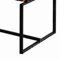 3 Piece Wooden Top Metal Frame Occasional Table Set, Brown And Black Black Brown Metal & Wood