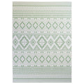 Xyla 8 X 10 Soft Area Rug, Geometric Design, Tribal, Large, Cream, Green Multicolor Fabric