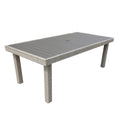 Balcones Outdoor Furniture, Wicker Rectangular Dining Table, Gray Gray Aluminium Wicker