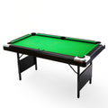 6Ft Billiard Table,6Ft Game Table, Billiards, Pool Table, Children'S Billiard Table, Children'S Pool Table, Family Game Table, Table Pool, Indooor Game, Home Used Pool Table, Ball Game, Family Game Black Without Foldable Dining Room American