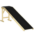 Pawhut Dog Ramp For Bed, Pet Ramp For Dogs With Non Slip Carpet And Top Platform, 74