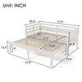 Twin Extending Daybed With Trundle, Wooden Daybed, White Twin White Solid Wood Mdf