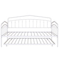 Fox Twin Daybed With Twin Trundle, White Box Spring Not Required Twin White Metal Bedroom Daybeds Metal