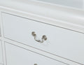 1Pc White Finish Two Drawers Louis Philip Nightstand Solid Wood Contemporary & Simple Style White Solid Wood