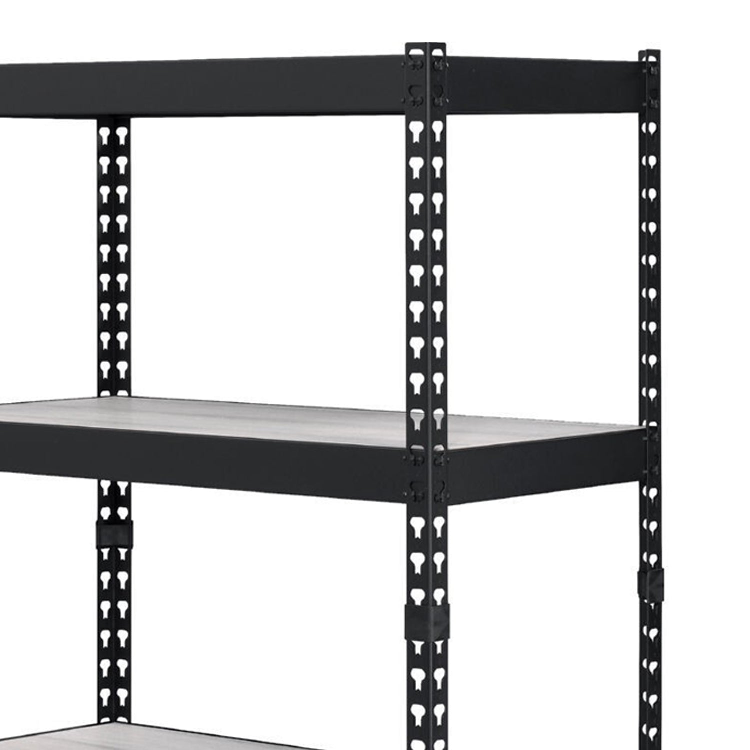 4 Tier Bookshelf With Mdf Adjustable Shelves, Black Black Metal & Wood