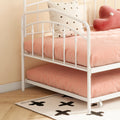 Fox Twin Daybed With Twin Trundle, White Box Spring Not Required Twin White Metal Bedroom Daybeds Metal