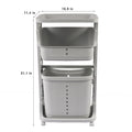 Laundry Basket Plastic Hamper 2 Tier Storage Sorter Hampers With Wheels For Kitchen Bedroom Bathroom Free Standing Storage Baskets Gray Gray Plastic