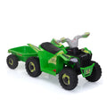 6V Kids Electric Atv, Toddler Ride On Car With Trailer, Music, Bluetooth And Power Display For Boys And Girls, Green Green Polypropylene