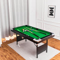 6Ft Billiard Table,6Ft Game Table, Billiards, Pool Table, Children'S Billiard Table, Children'S Pool Table, Family Game Table, Table Pool, Indooor Game, Home Used Pool Table, Ball Game, Family Game Black Without Foldable Dining Room American