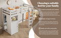 Twin Loft Bed With Wardrobe, Storage Shelves And Ladder, White Twin White Solid Wood Mdf