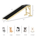 Pawhut Dog Ramp For Bed, Pet Ramp For Dogs With Non Slip Carpet And Top Platform, 74