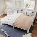 Twin Extending Daybed With Trundle, Wooden Daybed, White Twin White Solid Wood Mdf