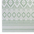 Xyla 8 X 10 Soft Area Rug, Geometric Design, Tribal, Large, Cream, Green Multicolor Fabric