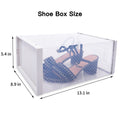 Set Of 12 Stackable Clear Plastic Transparent Shoe Storage Box In Home White Polypropylene