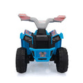 6V Kids Electric Atv, Toddler Ride On Car With Trailer, Music, Bluetooth And Power Display For Boys And Girls, Blue Blue Polypropylene