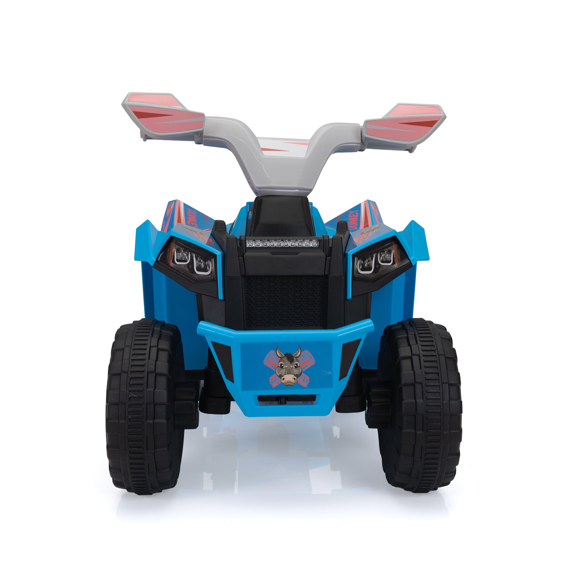 6V Kids Electric Atv, Toddler Ride On Car With Trailer, Music, Bluetooth And Power Display For Boys And Girls, Blue Blue Polypropylene