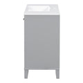 36'' Bathroom Vanity With Resin Sink Combo,Solid Wood Frame Bathroom Storage Cabinet, Freestanding Vanity Set With 4 Soft Closing Doors& 2 Drawers Same As Sw000124Aae Grey Bathroom Modern Solid Wood