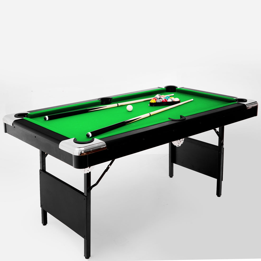 6Ft Billiard Table,6Ft Game Table, Billiards, Pool Table, Children'S Billiard Table, Children'S Pool Table, Family Game Table, Table Pool, Indooor Game, Home Used Pool Table, Ball Game, Family Game Black Without Foldable Dining Room American