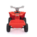 6V Kids Electric Atv, Toddler Ride On Car With Trailer, Music, Bluetooth And Power Display For Boys And Girls, Red White Polypropylene